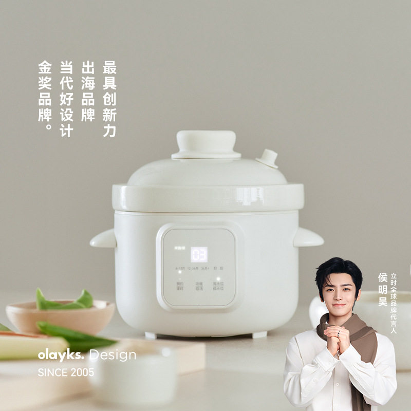 Olayks Instant Micro-Pressure Rice Oil Supplementary Food Pot for Babies, Suitable for Cooking Porridge and Stewing, with Age-Specific Settings, Electric Stew Pot, Stew Cup, Bb Cooker