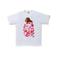 2026 New Cross-Border Foreign Trade Trendy Brand Bape Ape Letter Print 260g Short-Sleeve Pure Cotton T-Shirt Japanese Trendy Brand