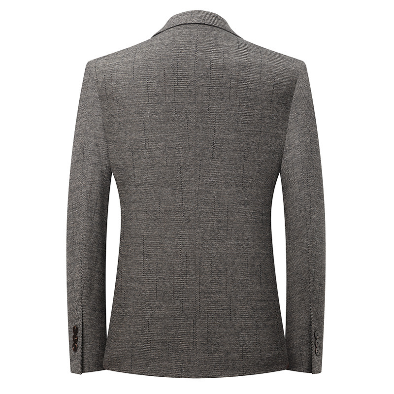 Áo blazer nam pha len dáng ôm, chống nhăn, giặt máy được — Cà phê Jindian, thanh niên màu xám