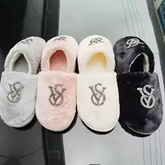 Cotton Slippers for Women Autumn and Winter 2025 New Indoor Home Household Warm Baotou Fleece-Lined Couple Furry Slippers