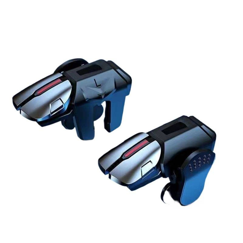 New Six-Finger Key Metal Button Automatic Fire Assist for Pubg Game Controller