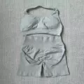 Feather rice halter bra + shorts set