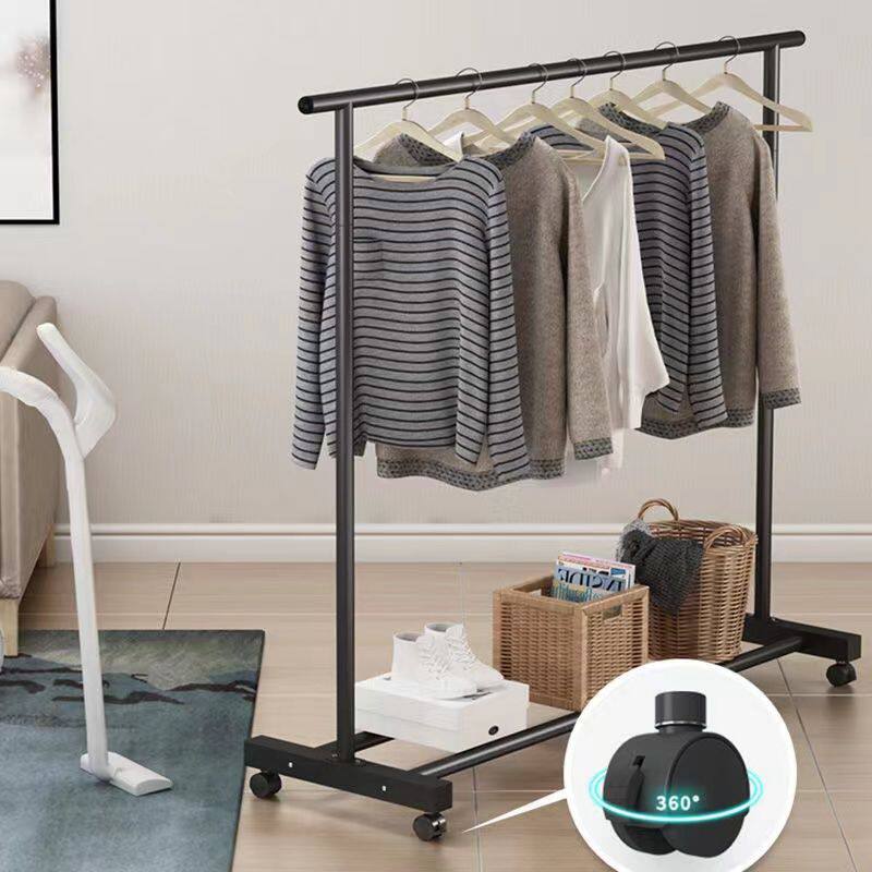Freestanding Clothes Drying Rack for Home Bedroom, Thickened and Reinforced, Foldable Simple Indoor Dormitory Mobile Clothes and Hat Rack