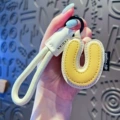 Leather 26 letter rope buckle-letter u