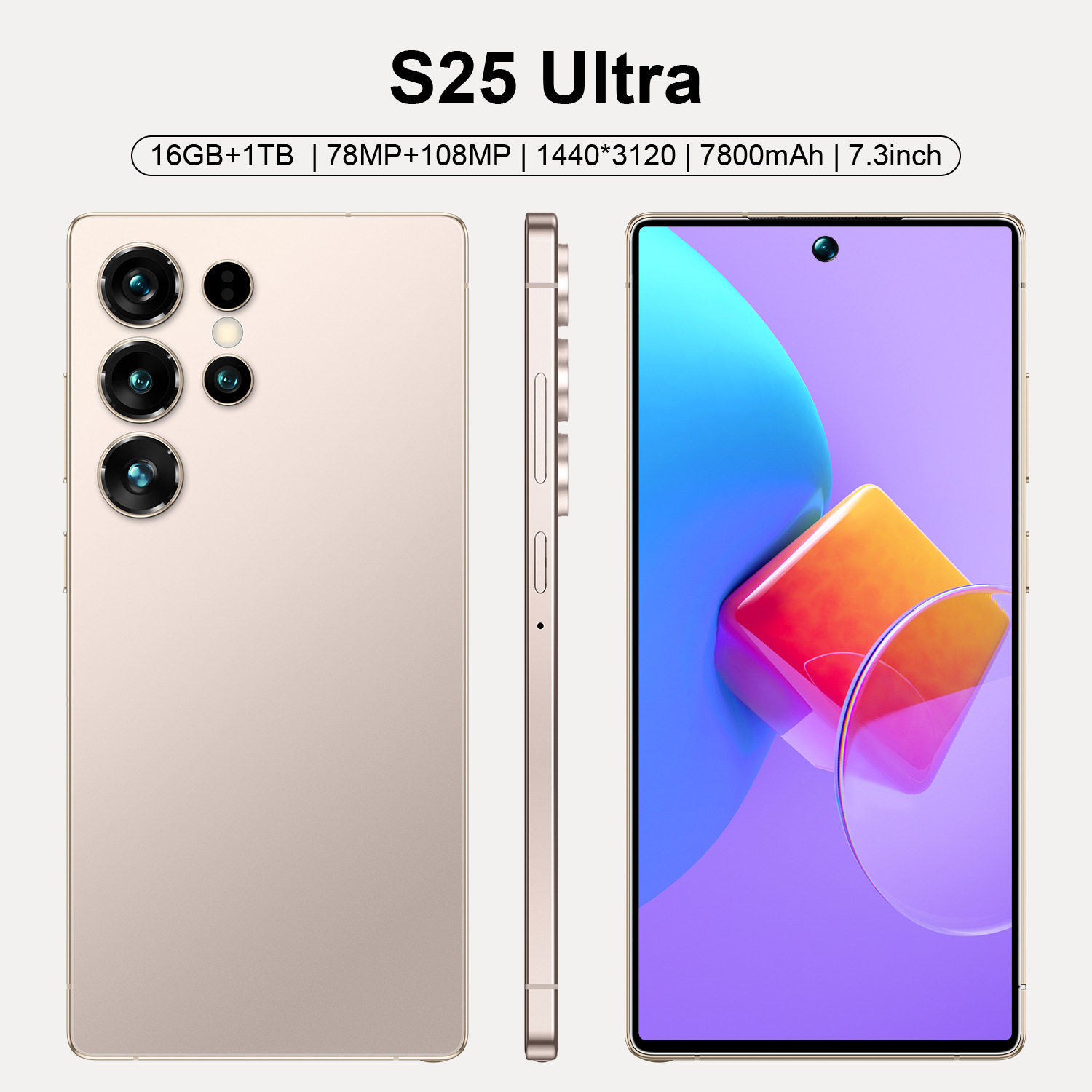 Cross-border mobile phone s25 ultra large screen smartphone...