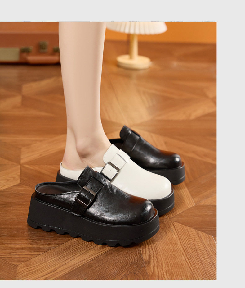 Dép sandal nữ đế dày Birkenstock phong cách mùa hè — Đen, Trắng chi tiết 11