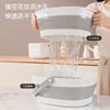 Foldable Drain Basket Vegetable Washing Basin Household Double-Layer Kitchen Drain Basket Large Vegetable and Fruit Washing Basin Drain Basket