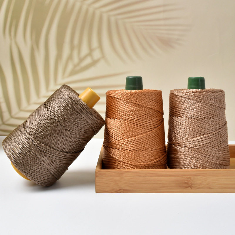 Light body ice silk thread ice twine summer sun hat hand woven diy hook bag cushion blanket hollow bright silk coarse wool