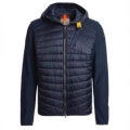 New spliced ​​navy blue down jacket