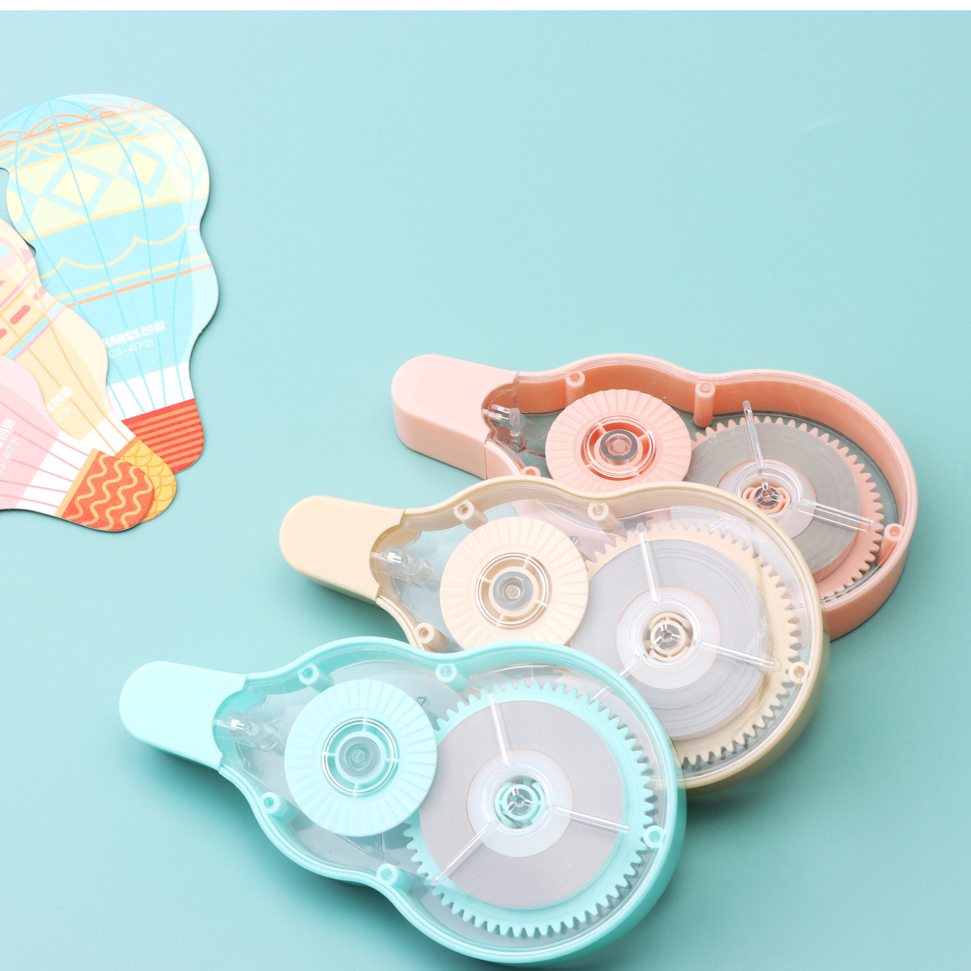 Chuangsi Hot Air Balloon Creative Anti-Fall Correction Tape Gourd Type 20m Pet Correction Tape Students Are Not Easy to Break Correction Tape