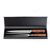 Rosewood Handle Stainless Steel Barbecue Knife and Fork 2-Piece Set Outdoor Steak Grilled Sheep Set Tool