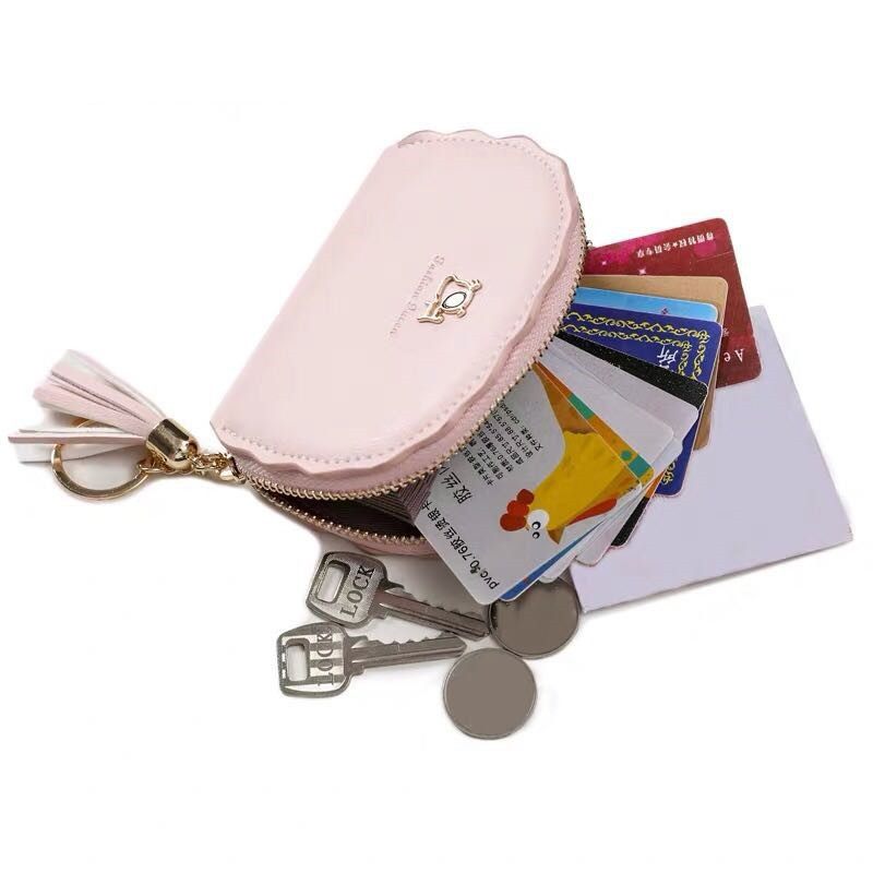 Tassel Card Holder Women's Korean Cute Personalized Mini Multi-Card Slot Small Fresh Large Capacity Handbag Casual Coin Purse