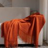 Nordic Solid Color Class A Tassel Blanket Thread Blanket Sofa Blanket Office Nap Blanket Air-conditioning Blanket Bed End Towel Knitted Blanket