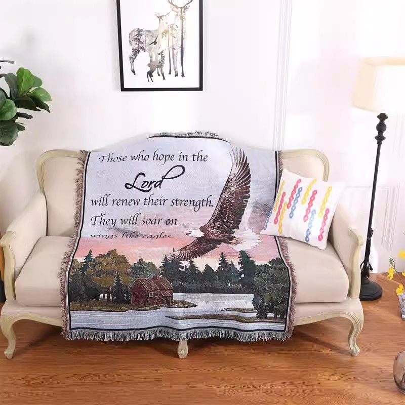 Cross-border export tapestry throw multi-purpose decorative blanket blanket thread blanket tapestry decorative cloth carpet