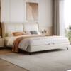 Italian Light Luxury Bed Modern Minimalist 1.8m Double Bed Master Bedroom Home 1.5m Leather Art Bed Storage Wedding Bed