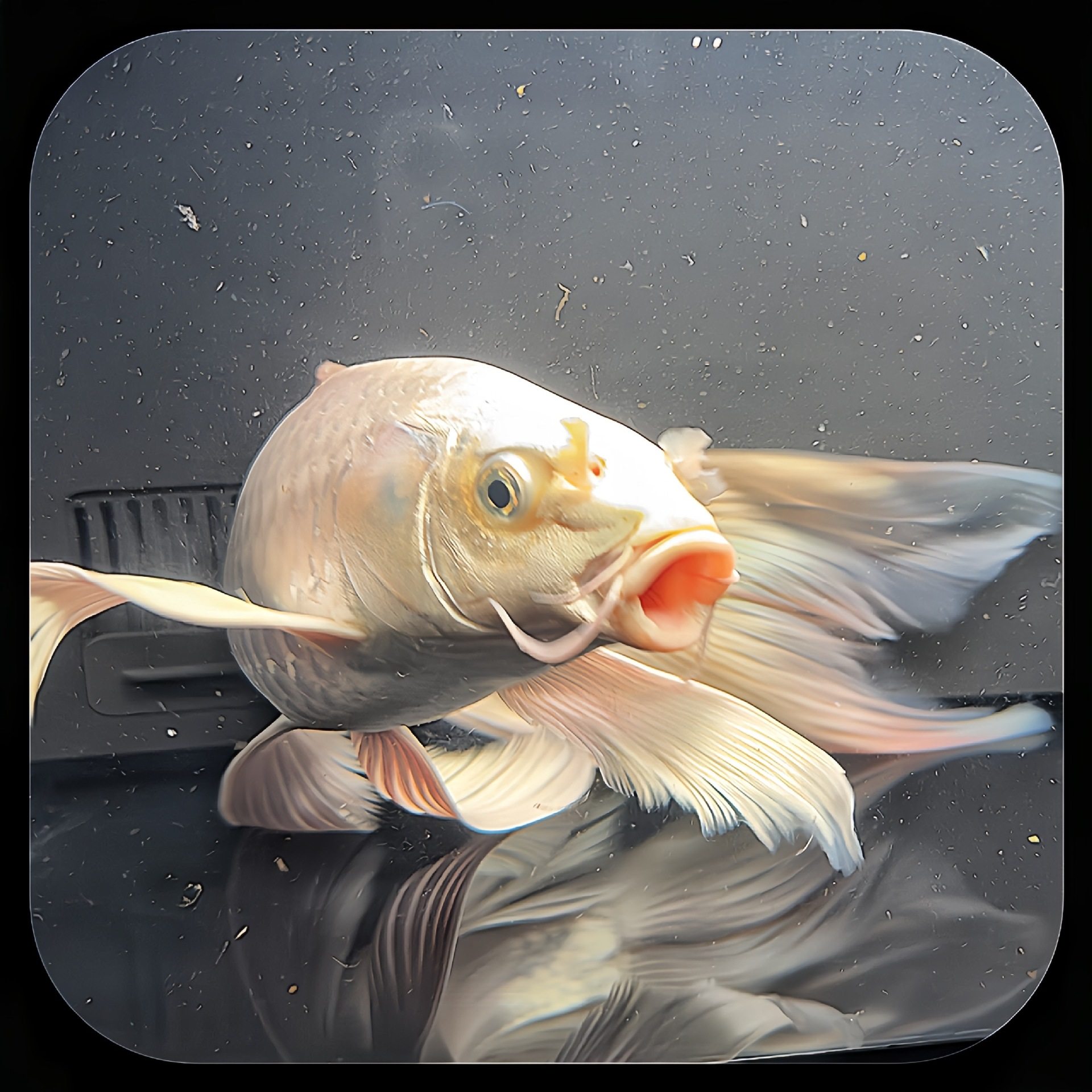 Butterfly Koi Ornamental Fish Live Fish with Large Fins, Long Tail, Short Body, Premium Spherical Red Imperial Cold Water Koi, Easy to Maintain and Durable