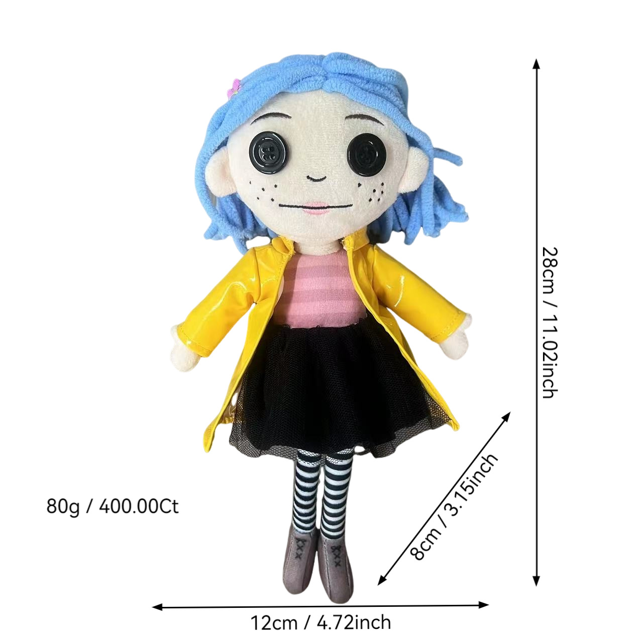 跨境新款鬼妈妈Coraline Squid卡洛琳鱿鱼毛绒公仔动漫节日娃娃