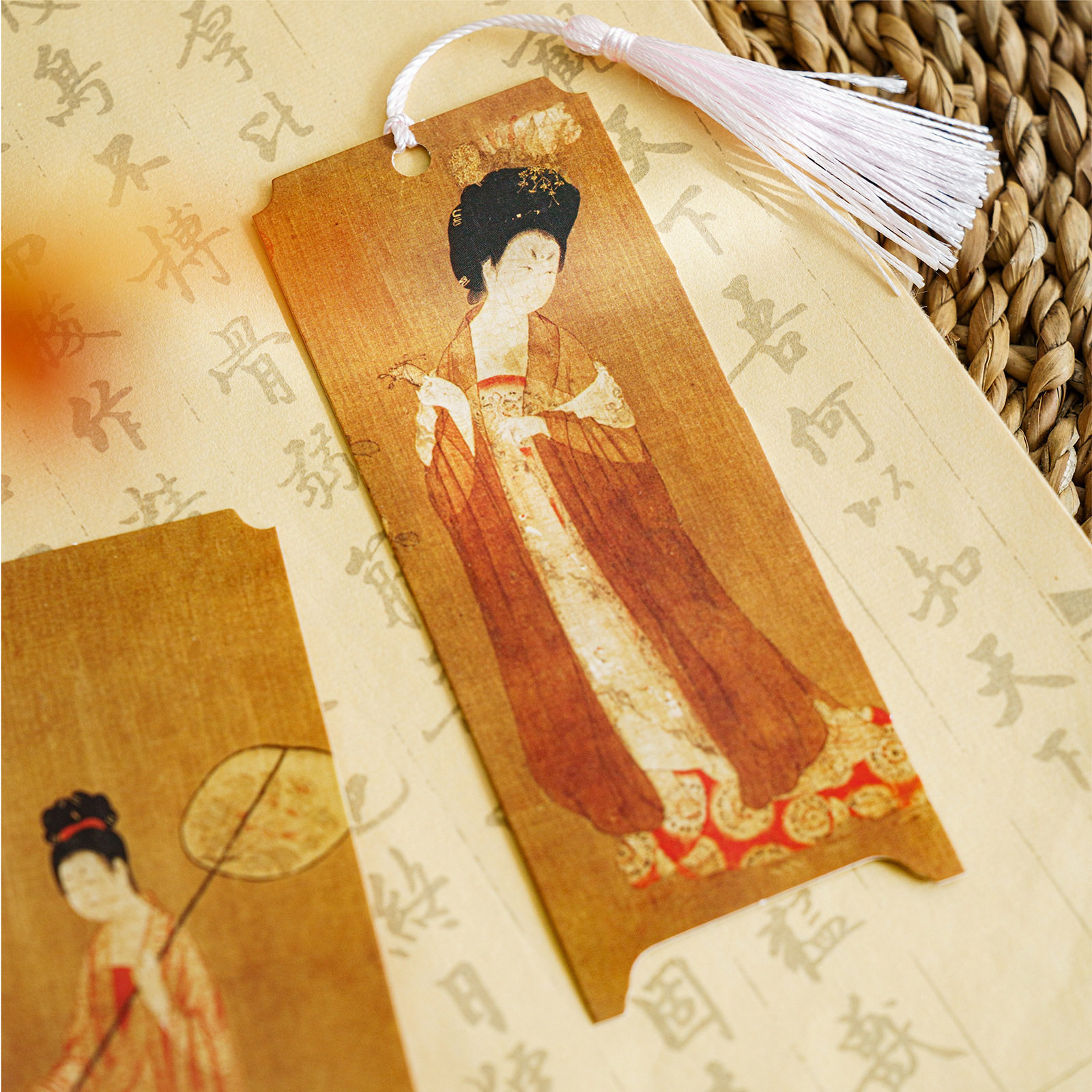 Mo Mo Jiangshan Picturesque Series National Wind Screen Bookmark Ancient Style Famous Painting Calligraphy Text Student Reading Mark Card
