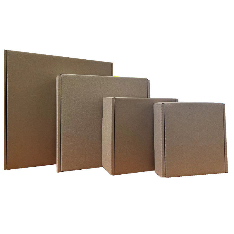 Spot Square Airplane Box Extra Hard E Corrugated Kraft Paper Packaging Express Carton Packaging Supports Small Batches