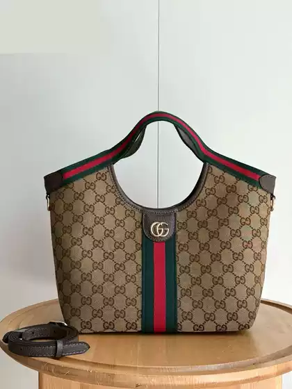 Tote Bag g Brand Classic Fashion Handbag Printed Crossbody Bag with Integrated Wrist Strap Underarm Bag Canvas Small Size High-End