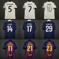 Wholesale 2526 Club Paris Dembele Pedri Real Madrid Star Number Collection Thai Version Popular Short-Sleeved Jersey