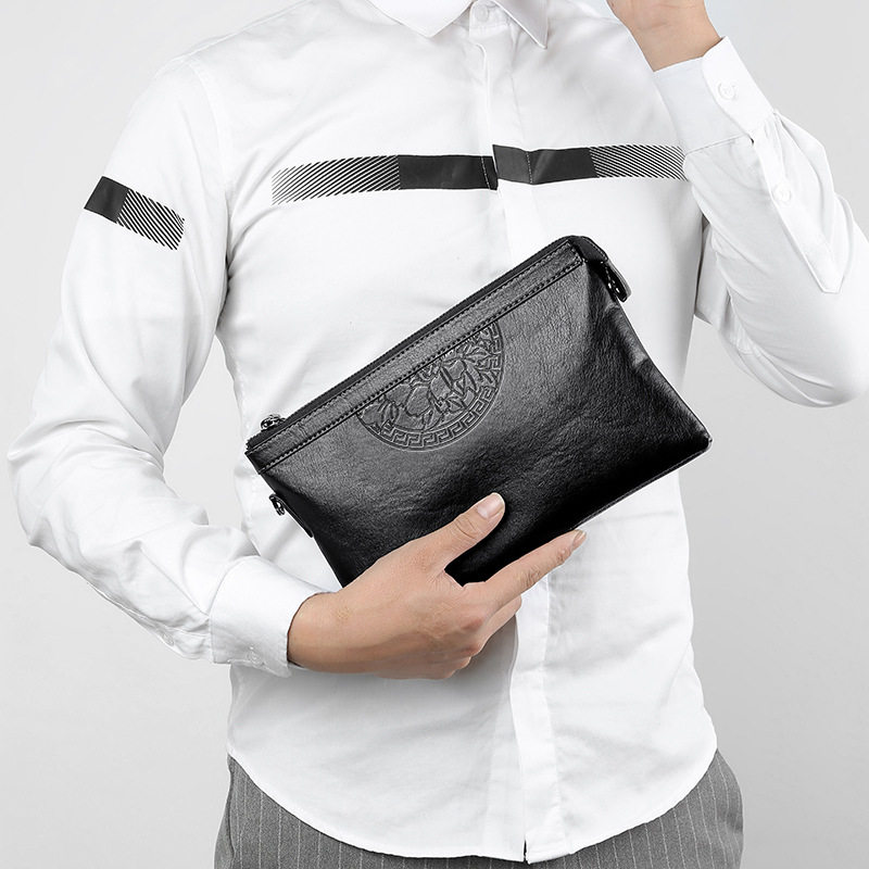 Katie Kangaroo Men's Handbag Envelope Bag Casual Large Capacity Hand Bag Clutch Bag Tide 1907-1 Cross-border Supply