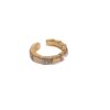 Real Gold Electroplated Zircon Diamond Opening Ring Light Luxury Niche Fashion Finger Ring Internet Celebrity All-match Jewelry Wholesale