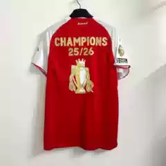 2627 New Arsenal Premier League Champion Golden Cup Edition Home Jersey Number 7 Saka, Number 10 Eze, Number 14 Zhe Kai
