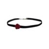 Wine Red Rose choker necklace ~ hot girl atmosphere collar female niche design velvet necklace 2023 New