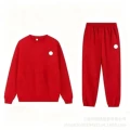 Red crewneck jogger set