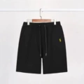 Cotton shorts black gold horse
