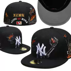 Foreign Trade MLB Baseball League Cap Yankee AAA Flat Eave 2025 Liberty Skull Cross Border Size Flat Cap