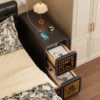 Retro Bedside Table Small Bedside Home Creative Black and White Retro Bedroom Antique Style Storage Storage Bedside Table