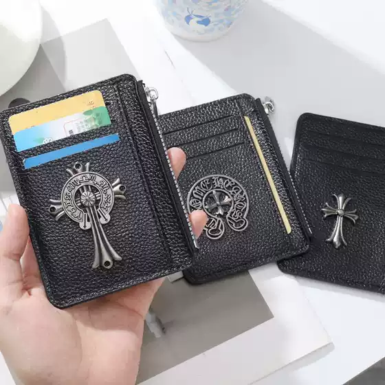 Crow Heart Card Holder Pu Leather Ultra-Thin Small Multi-Card Card Slot Card Holder Small and Exquisite Change High Appearance
