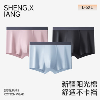 Pure Cotton Seamless Men's Underwear Men's Plus Size Plus Size Men's Boxer Briefs Manufacturer Wholesale One Piece Drop Shipping