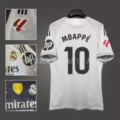 Wholesale 2526 Real Madrid La Liga Jersey Player Version Home and Away Mbappe No. 10 Fan Version Football Uniform