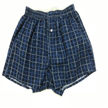 Men's Athletic Casual Shorts Cotton Plaid Three-Quarter Beach Shorts Striped Boxer Shorts Men's Loose Sleep Pants