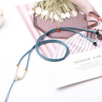 Hanging jade pendant rope hand-woven necklace rope Jade agate crystal jewelry jade pendant neck hanging rope wholesale