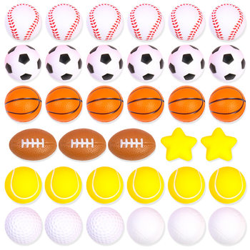 Amazon's Popular Pu Foam Mini Football Elastic Basketball 4cm Spray-Painted Football Decompression and Venting Pressure Ball