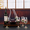 Factory Direct Sales European-Style Lily Enamel Red Wine Glass Crystal Glass Goblet Wine Glass Decanter Set