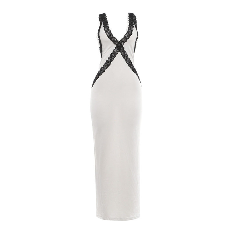 Elegant Womens Summer Dress Lace Trim V Neck Bodycon Fit Perfect for Parties and Special Occasions Wholesale