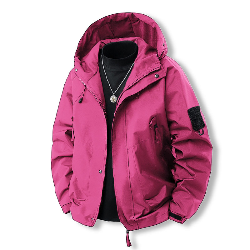 Outdoor Fashion Sports Couple Jackets for Men and Women Spring and Autumn Solid Color Waterproof Windproof Breathable Mountaineering Jackets