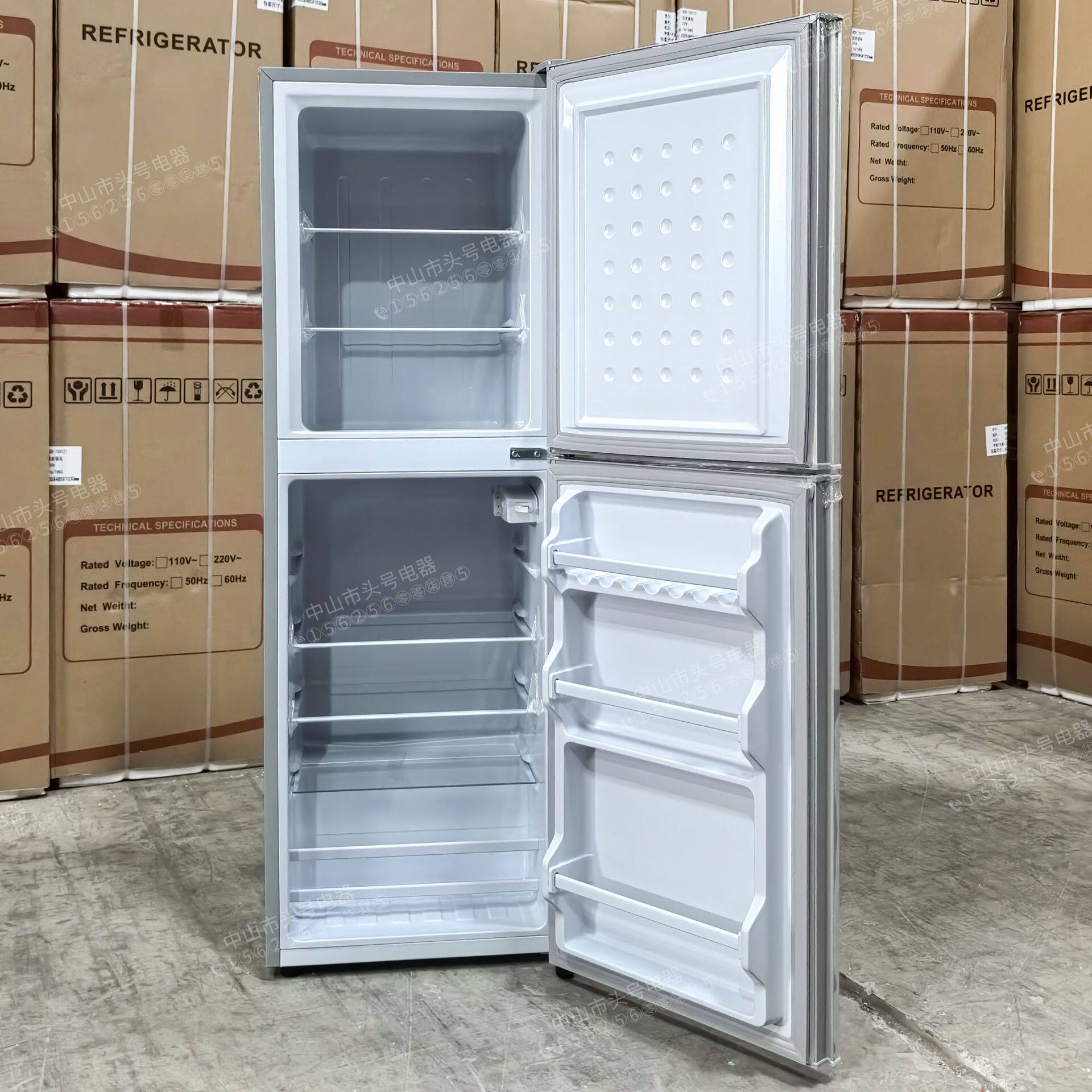 出口跨境外贸双门电冰箱refrigerator110V220V欧规美规fridge冰箱