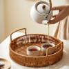 Rattan-like storage basket woven storage desktop snacks dried fruit snacks fruit gift tray afternoon tea basket