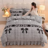 Live Broadcast Hot Item 4kg Milk Velvet Four-Piece Bedding Set for Double Bed, Thickened and Fleece-Lined for Warmth, Non-Shedding and Non-Pilling