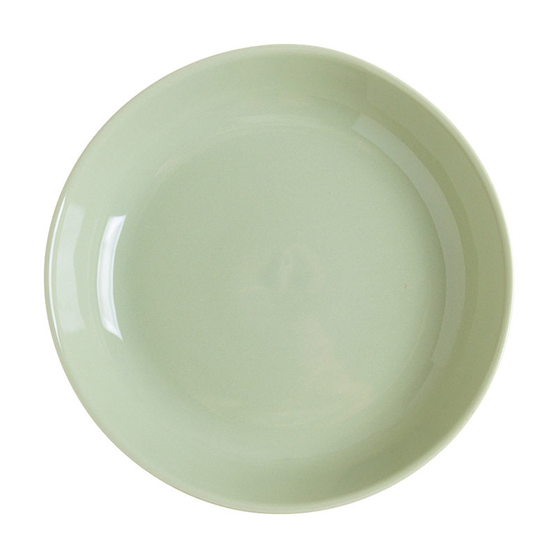 Light luxury ins cream style solid color ceramic household housewarming reunion Food Bowl plate high color soup bowl tableware