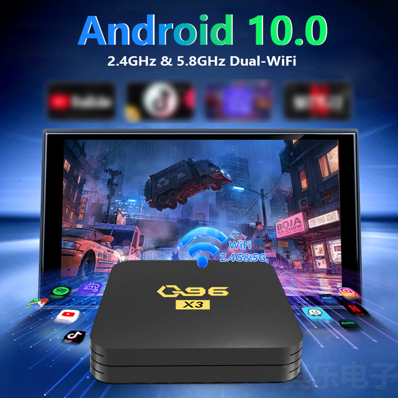 Q96 X3 network TV set-top box network player 4K digital video TV box foreign trade TV BOX