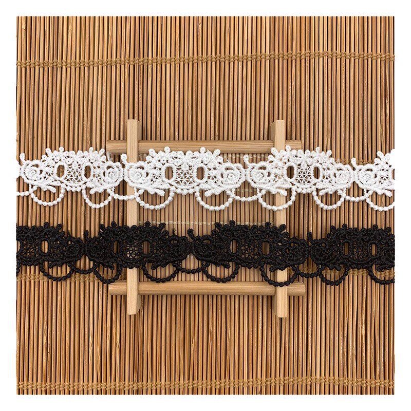 Lolita Wearable Webbing Polyester Lace Lace Accessories Computer Embroidery Water-Soluble Embroidery Lock Chain Code Lace
