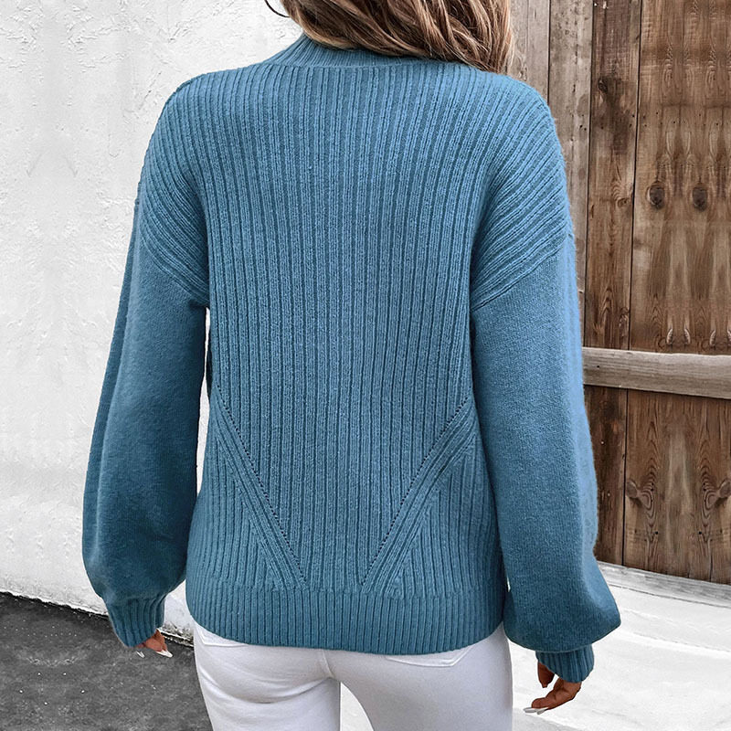 Casual Cardigan Sweater Solid Color Stand Collar Autumn Winter Style Perfect for Commuting Wholesale Available