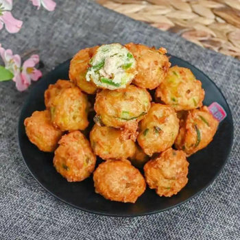 Wenzhou Flavor Shredded Radish Meatballs Chicken Meatballs Semi-finished Fried Snack Ingredients Frozen Meat Hot Pot Garnished Whole Case